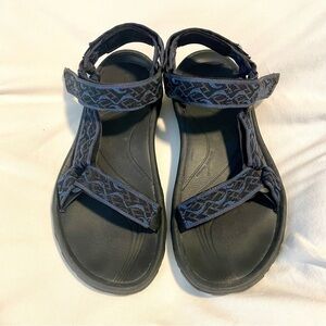 *EUC* TEVA Hurricane 4 Sport Sandals -Blck/Blue -Unisx (?) US 10 -Hiking/Outdoor